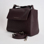 Borsa donna Sveva Soft Media a spalla in pelle con tracolla burgundy BT2006SOF BURGUNDY ORCIANI 