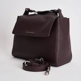 Borsa donna Sveva Soft Media a spalla in pelle con tracolla burgundy BT2006SOF BURGUNDY ORCIANI 