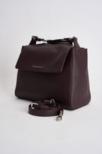 Borsa donna Sveva Soft Media a spalla in pelle con tracolla burgundy BT2006SOF BURGUNDY ORCIANI 
