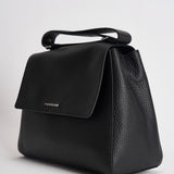 Borsa donna Sveva Soft Media a spalla in pelle con tracolla nera BT2006SOF NERO ORCIANI 