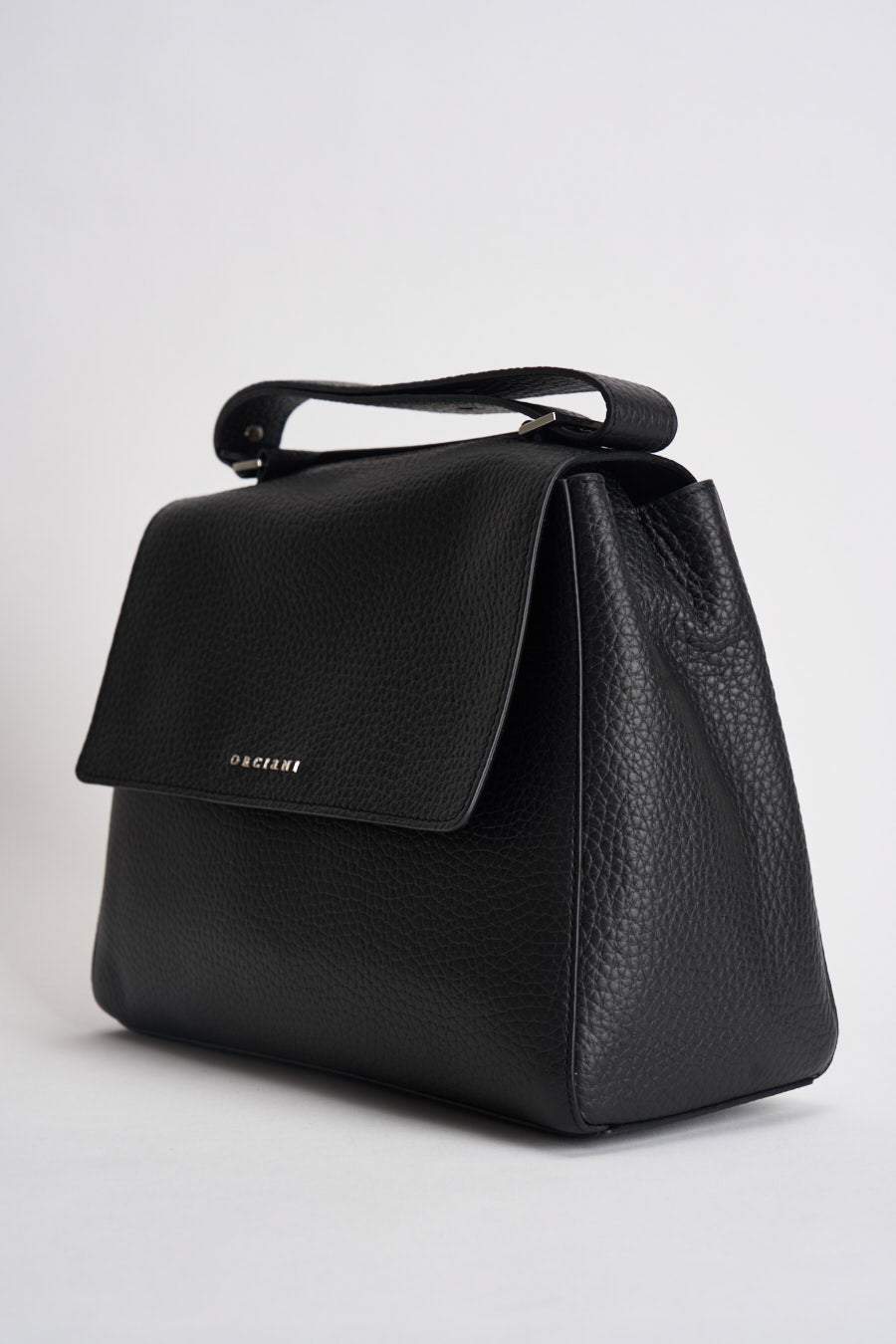 Borsa donna Sveva Soft Media a spalla in pelle con tracolla nera BT2006SOF NERO ORCIANI 