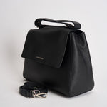 Borsa donna Sveva Soft Media a spalla in pelle con tracolla nera BT2006SOF NERO ORCIANI 