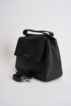 Borsa donna Sveva Soft Media a spalla in pelle con tracolla nera BT2006SOF NERO ORCIANI 