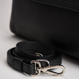 Borsa donna Sveva Soft Media a spalla in pelle con tracolla nera BT2006SOF NERO ORCIANI 