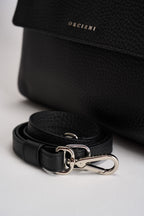 Borsa donna Sveva Soft Media a spalla in pelle con tracolla nera BT2006SOF NERO ORCIANI 