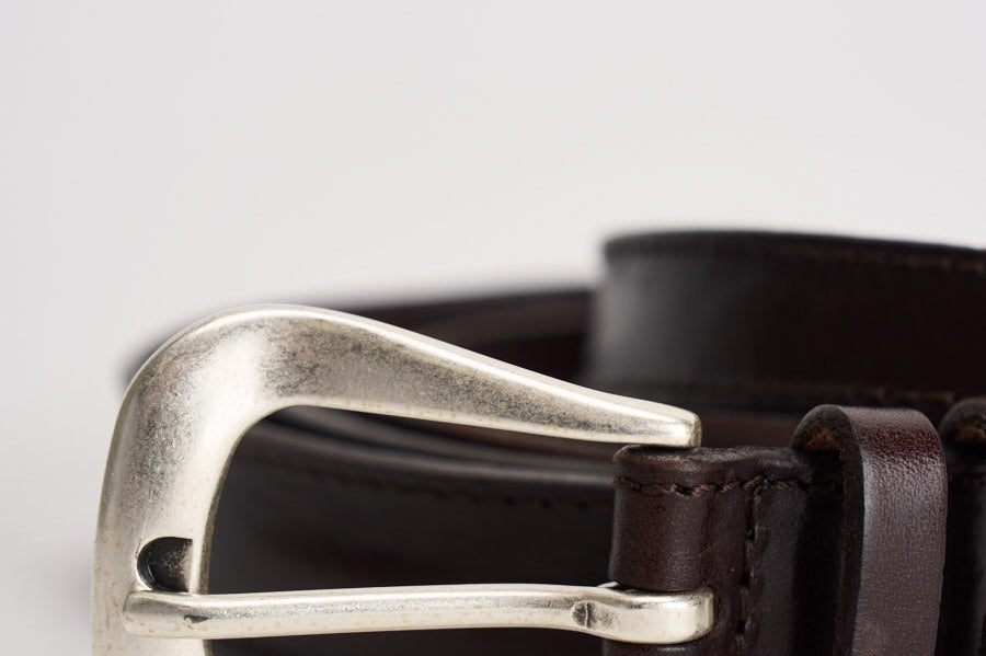 Cintura uomo punta lunga Bull soft cuoio U08289 MORO ORCIANI 