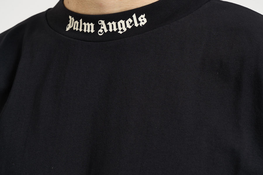 T-shirt uomo girocollo nera AA005 JR002BLACKOFFWHITE PALM ANGELS 