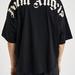 T-shirt uomo girocollo nera AA005 JR002BLACKOFFWHITE PALM ANGELS 