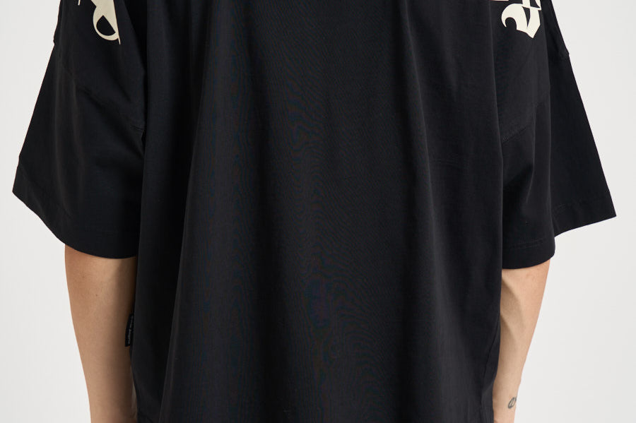 T-shirt uomo girocollo nera AA005 JR002BLACKOFFWHITE PALM ANGELS 
