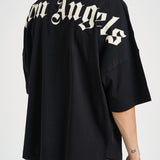 T-shirt uomo girocollo nera AA005 JR002BLACKOFFWHITE PALM ANGELS 