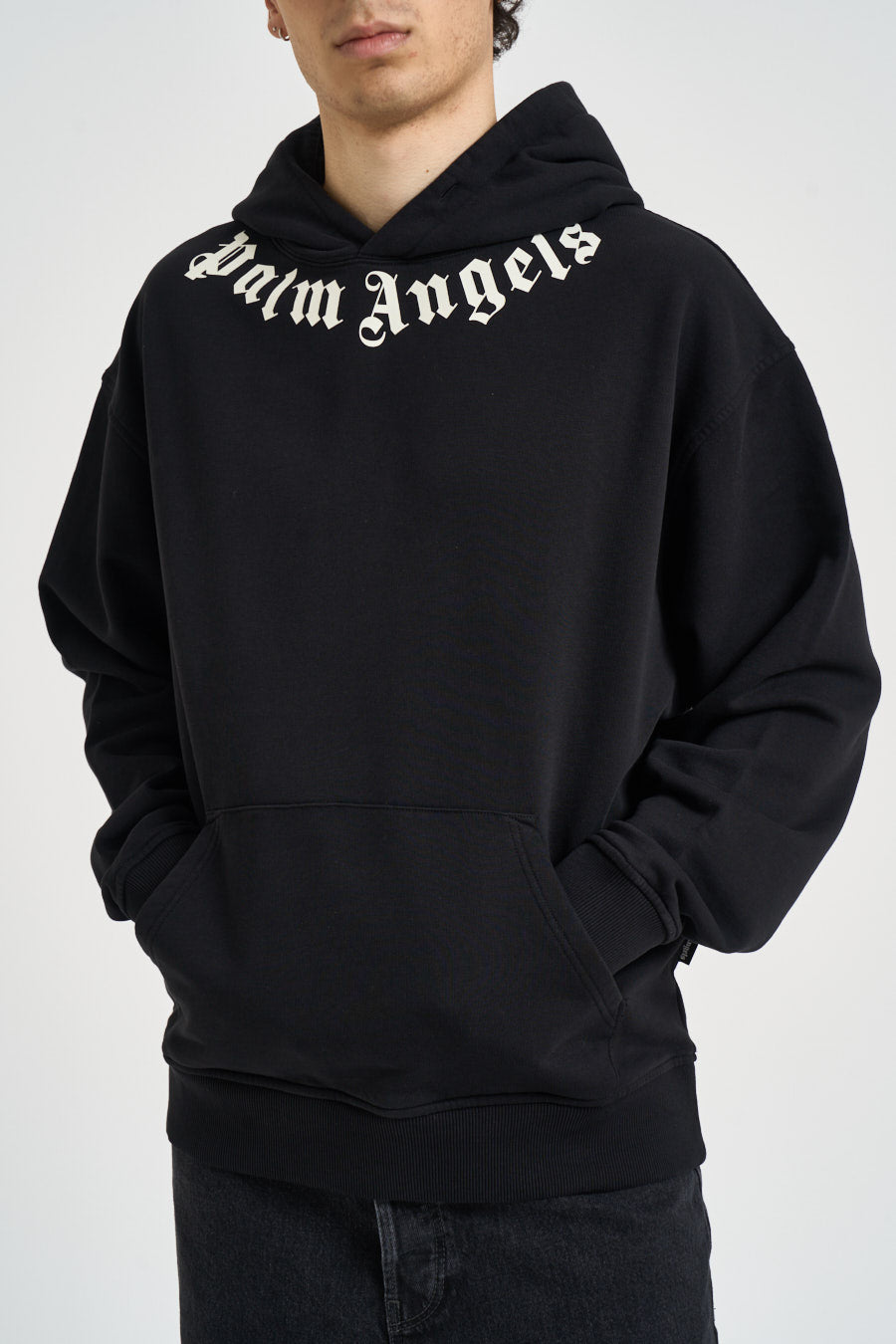 Felpa uomo con cappuccio nera BB003 FL001BLACK PALM ANGELS 