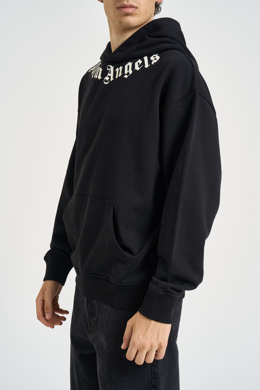 Felpa uomo con cappuccio nera BB003 FL001BLACK PALM ANGELS 