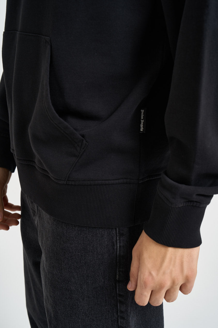 Felpa uomo con cappuccio nera BB003 FL001BLACK PALM ANGELS 