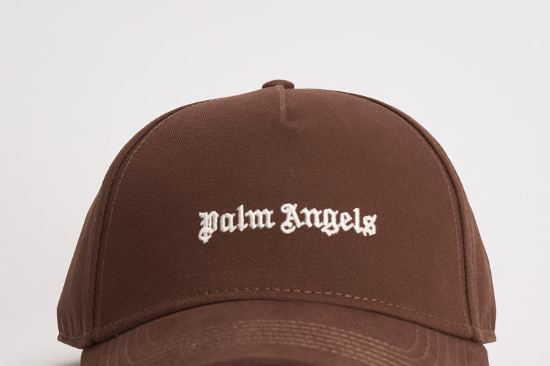 Cappello uomo visiera con logo marrone BL00COZ1113 BROWNOFFWHITE PALM ANGELS 