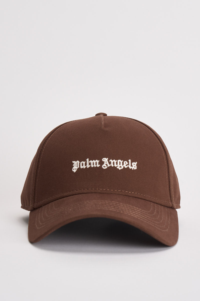 Cappello uomo visiera con logo marrone BL00COZ1113 BROWNOFFWHITE PALM ANGELS 