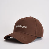 Cappello uomo visiera con logo marrone BL00COZ1113 BROWNOFFWHITE PALM ANGELS 