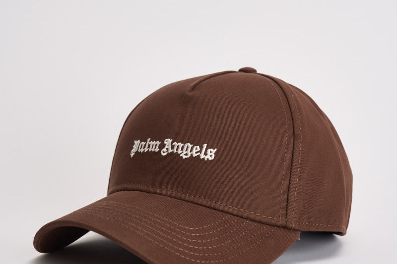 Cappello uomo visiera con logo marrone BL00COZ1113 BROWNOFFWHITE PALM ANGELS 