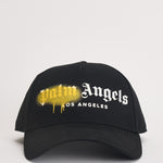 Cappello uomo spray logo giallo e nero BL00COZ1122 BLACLYELLOW PALM ANGELS 