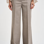 Pantalone donna palazzo tortora mélange D231491 LUDY064 P.a.r.o.s.h. 