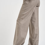 Pantalone donna palazzo tortora mélange D231491 LUDY064 P.a.r.o.s.h. 