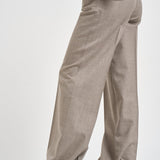 Pantalone donna palazzo tortora mélange D231491 LUDY064 P.a.r.o.s.h. 