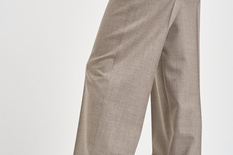 Pantalone donna palazzo tortora mélange D231491 LUDY064 P.a.r.o.s.h. 