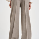 Pantalone donna palazzo tortora mélange D231491 LUDY064 P.a.r.o.s.h. 