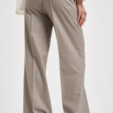 Pantalone donna palazzo tortora mélange D231491 LUDY064 P.a.r.o.s.h. 