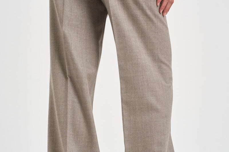 Pantalone donna palazzo tortora mélange D231491 LUDY064 P.a.r.o.s.h. 