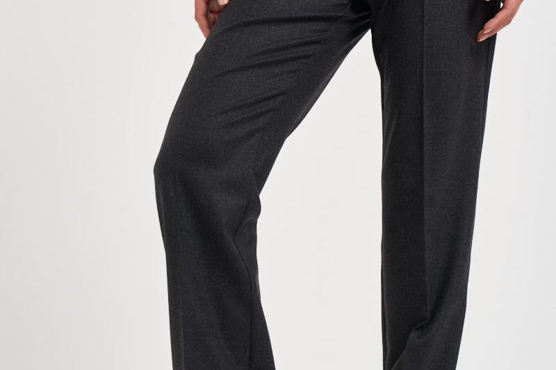 Pantalone donna gamba dritta grigio antracite mèlange D233029 LUDY020 P.a.r.o.s.h. 