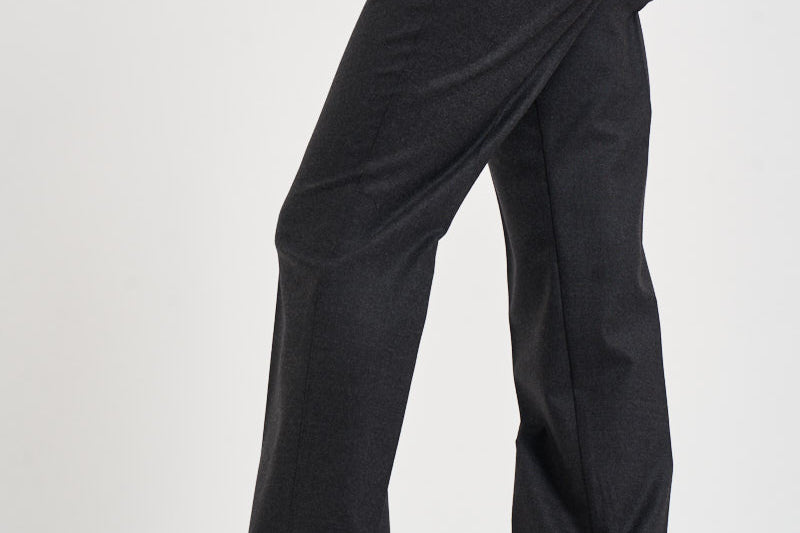 Pantalone donna gamba dritta grigio antracite mèlange D233029 LUDY020 P.a.r.o.s.h. 