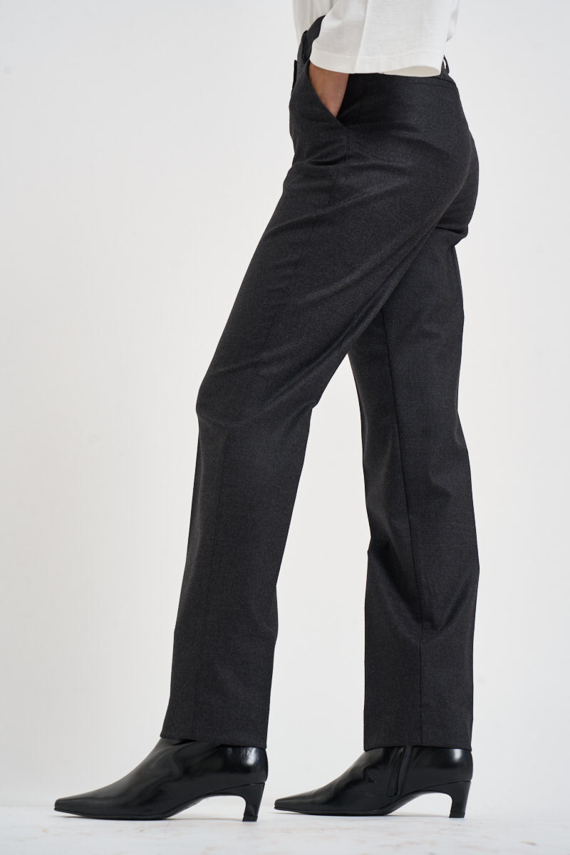 Pantalone donna gamba dritta grigio antracite mèlange D233029 LUDY020 P.a.r.o.s.h. 
