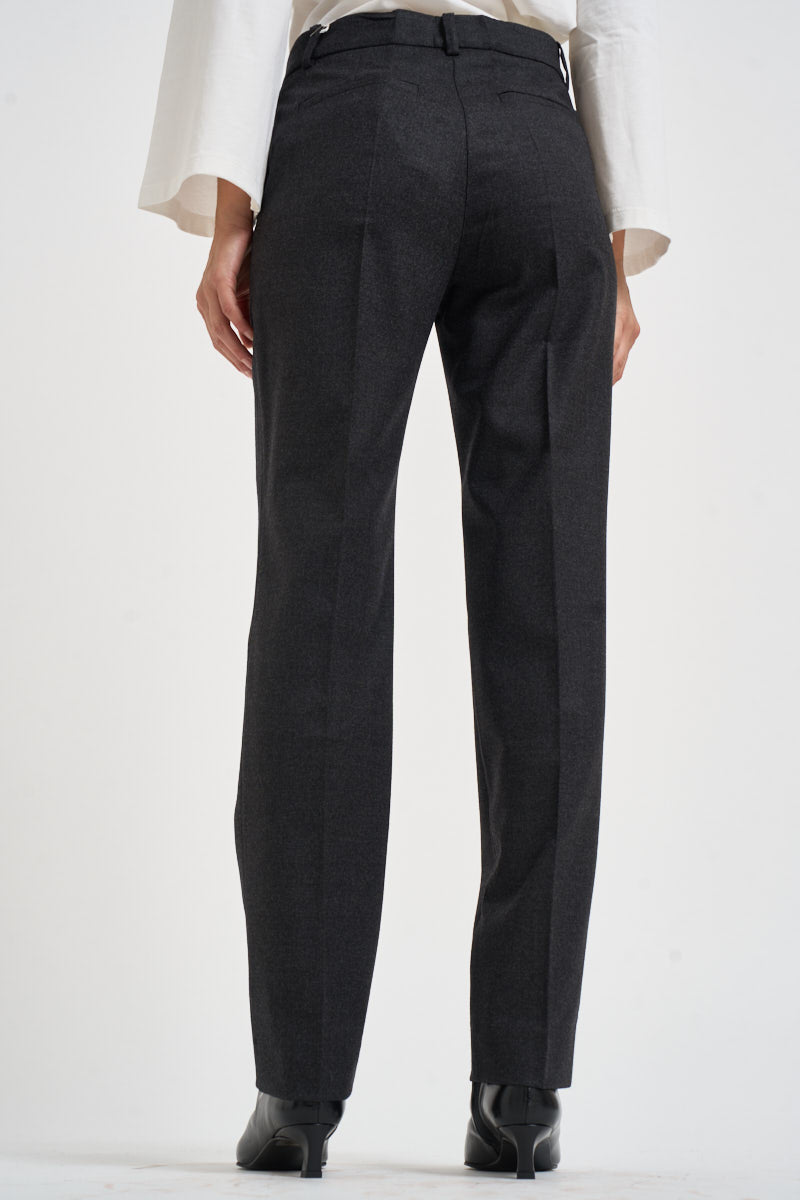 Pantalone donna gamba dritta grigio antracite mèlange D233029 LUDY020 P.a.r.o.s.h. 