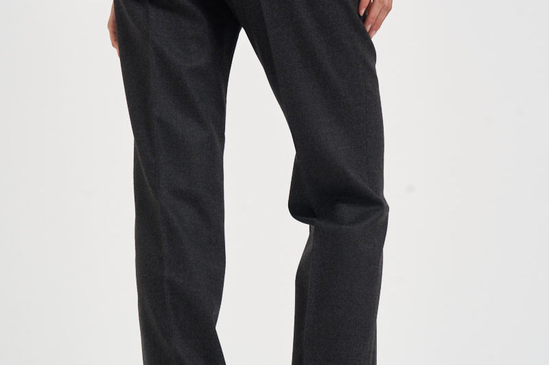 Pantalone donna gamba dritta grigio antracite mèlange D233029 LUDY020 P.a.r.o.s.h. 