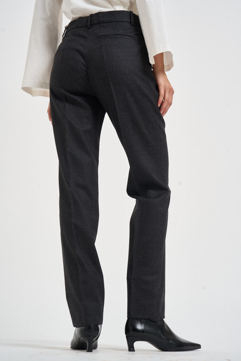 Pantalone donna gamba dritta grigio antracite mèlange D233029 LUDY020 P.a.r.o.s.h. 