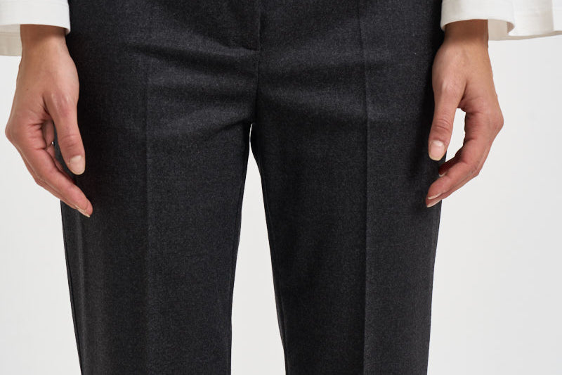Pantalone donna gamba dritta grigio antracite mèlange D233029 LUDY020 P.a.r.o.s.h. 