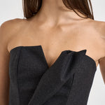 Top donna Bustier grigio antracite mèlange D313392 LUDY020 P.a.r.o.s.h. 