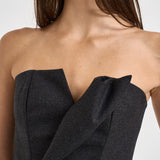 Top donna Bustier grigio antracite mèlange D313392 LUDY020 P.a.r.o.s.h. 