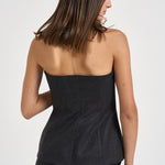 Top donna Bustier grigio antracite mèlange D313392 LUDY020 P.a.r.o.s.h. 