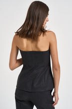 Top donna Bustier grigio antracite mèlange D313392 LUDY020 P.a.r.o.s.h. 