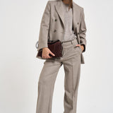 Giacca donna doppiopetto Liliuxy tortora mèlange D420436 LUDY064 P.a.r.o.s.h. 