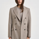 Giacca donna doppiopetto Liliuxy tortora mèlange D420436 LUDY064 P.a.r.o.s.h. 