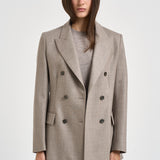 Giacca donna doppiopetto Liliuxy tortora mèlange D420436 LUDY064 P.a.r.o.s.h. 