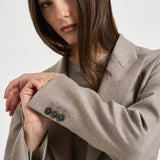 Giacca donna doppiopetto Liliuxy tortora mèlange D420436 LUDY064 P.a.r.o.s.h. 