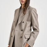 Giacca donna doppiopetto Liliuxy tortora mèlange D420436 LUDY064 P.a.r.o.s.h. 