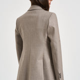 Giacca donna doppiopetto Liliuxy tortora mèlange D420436 LUDY064 P.a.r.o.s.h. 