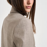 Giacca donna doppiopetto Liliuxy tortora mèlange D420436 LUDY064 P.a.r.o.s.h. 