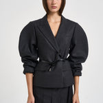 Blazer donna maniche baloon grigio antracite D420473 LUDY020 P.a.r.o.s.h. 