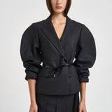 Blazer donna maniche baloon grigio antracite D420473 LUDY020 P.a.r.o.s.h. 