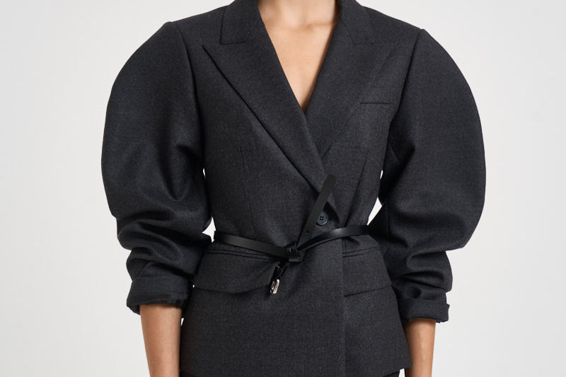 Blazer donna maniche baloon grigio antracite D420473 LUDY020 P.a.r.o.s.h. 